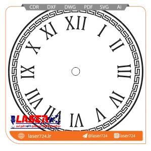 تصویر طرح برش لیزر ساعت ورساچه #1